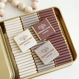 50 Pcs Wedding Chocolate, Wedding Chocolate Favors, Customized Chocolate, Wedding Favors, Engagement Chocolate, Favors For Guests, Wedding