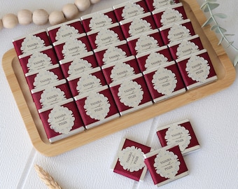 Personalisierte Hochzeit Plexiglas Schokolade Gastgeschenke - Hochzeit, Geburtstag, Taufe, Verlobung, Babyparty Benutzerdefinierte Schokolade, Gastgeschenke