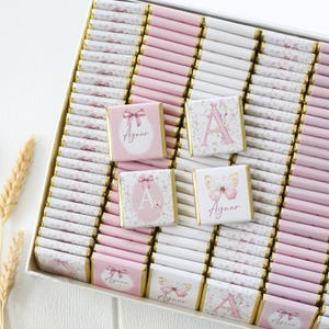50 Pcs Personalised Baby Shower Chocolate, Newborn Baby Chocolate, Custom Chocolate Favors, Sweet16, Baptism Chocolate, Baby Shower Gift