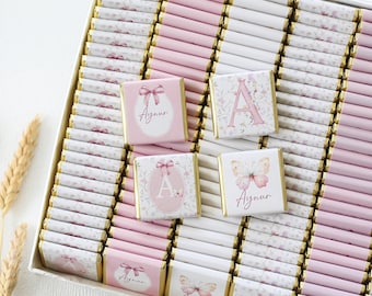 50 Pcs Personalised Baby Shower Chocolate, Newborn Baby Chocolate, Custom Chocolate Favors, Sweet16, Baptism Chocolate, Baby Shower Gift