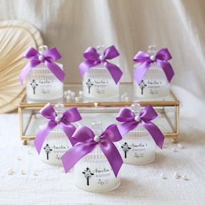 Personalized Baptism Candle Favors, First Communion Favors, Elegant Scented Candles, Baptism Gift, Christening Candle, Mi Bautizo, Baptême
