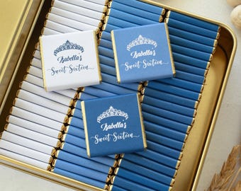 Personalized Sweet 16 Chocolate Favors: Quinceañera Birthday Party