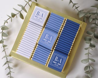 50 Stück Kundenspezifische Hochzeitsschokolade, Schokoladengeschenke, Schokolade nach Maß, Hochzeitsgeschenke, Verlobungsschokolade, Gastgeschenke für Gäste, Taufe