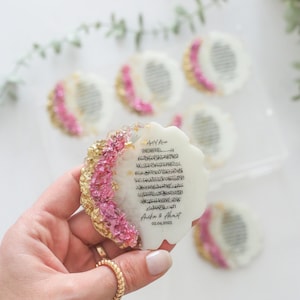 Dua pour voiture, cadeaux Ayatal Kursi, cadeaux de mariage, aimant époxy, cadeaux de fiançailles, aimant époxy, cadeaux d'anniversaire, aimant de faveurs islamiques