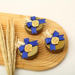 Cadeaux de mariage en gros, Mini bougies personnalisées dans une boîte en métal, Cadeaux de mariage pour invités, Bougies personnalisées, Cadeaux de fiançailles