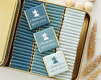 Sweet 16 Party Favors, Custom Birthday Chocolate, Quinceañera Chocolates, Sweet 15 Party Favors, Mis Anos, Chocolate Favors