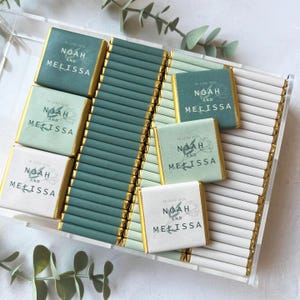 50 Pcs Custom Wedding Chocolate, Chocolate Favors, Customized Chocolate, Wedding Favors, Engagement Chocolate, Favors For Guests, Baptism
