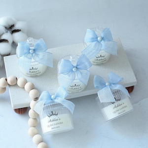 Blue Quinceanera Candle Favors, Bulk Candle Favors, Sweet 16 Birthday Gift, Mis Quince Favors, Wedding Favors, Quinceañera Party Favors