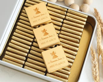 Quinceañera-spiegelchocolade, mis kweepeer, gunst voor quinceanera, cadeau quinceanera, feestartikelen, sweet 15, sweet 16, mis 15 jaar