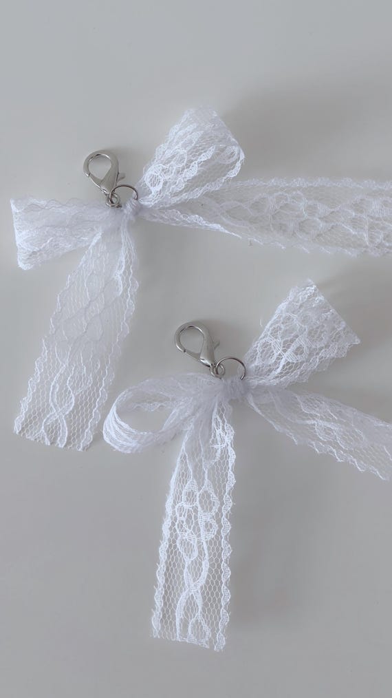 Ciondolo con nastro di tulle fatto a mano per lacci delle scarpe