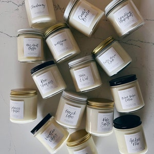 Mini Soy Wax Candle Jars with lid