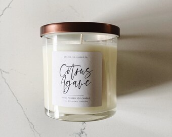 Citrus Agave Soy Wax Scented Candle