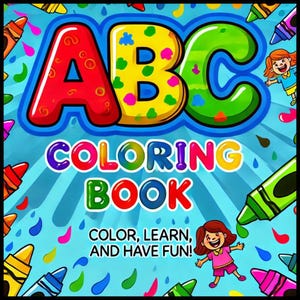 ABC Coloring Book - Etsy