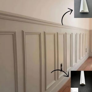 Förskurna vägglister med självhäftande lister: Enkel gör-det-själv-panelering bild 2