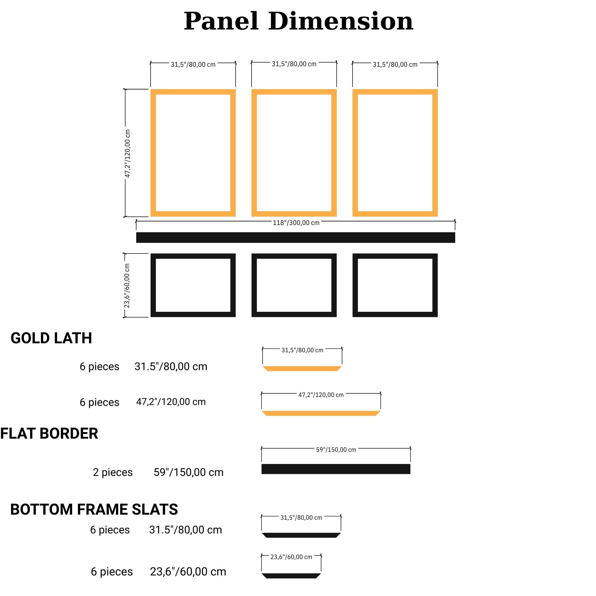 Gold Wall Molding Kit, DIY Pre-cut Paneling, Easy Install - Etsy