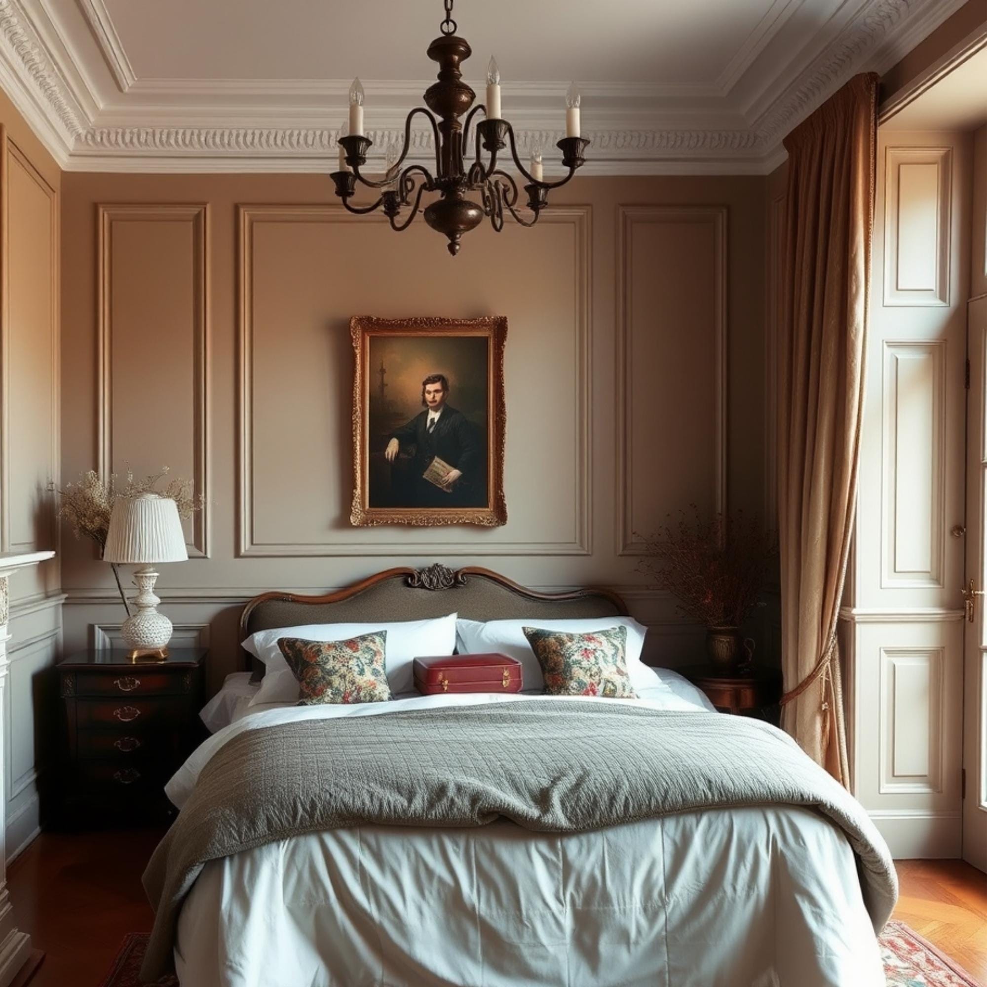 Pre-cut Primed Wainscoting Kit: Easy DIY Bedroom Wall Paneling Molding ...