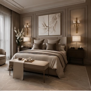 Pre-Cut Wall Molding Kit, Easy Install Paneling, Bedroom Wall Decor image 2