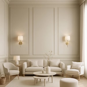 Custom Wall Paneling Kit – Pre-Cut Factory Primed Molding – Easy Install Decorative Wall Trim – Modern Accent Wall Panels Set