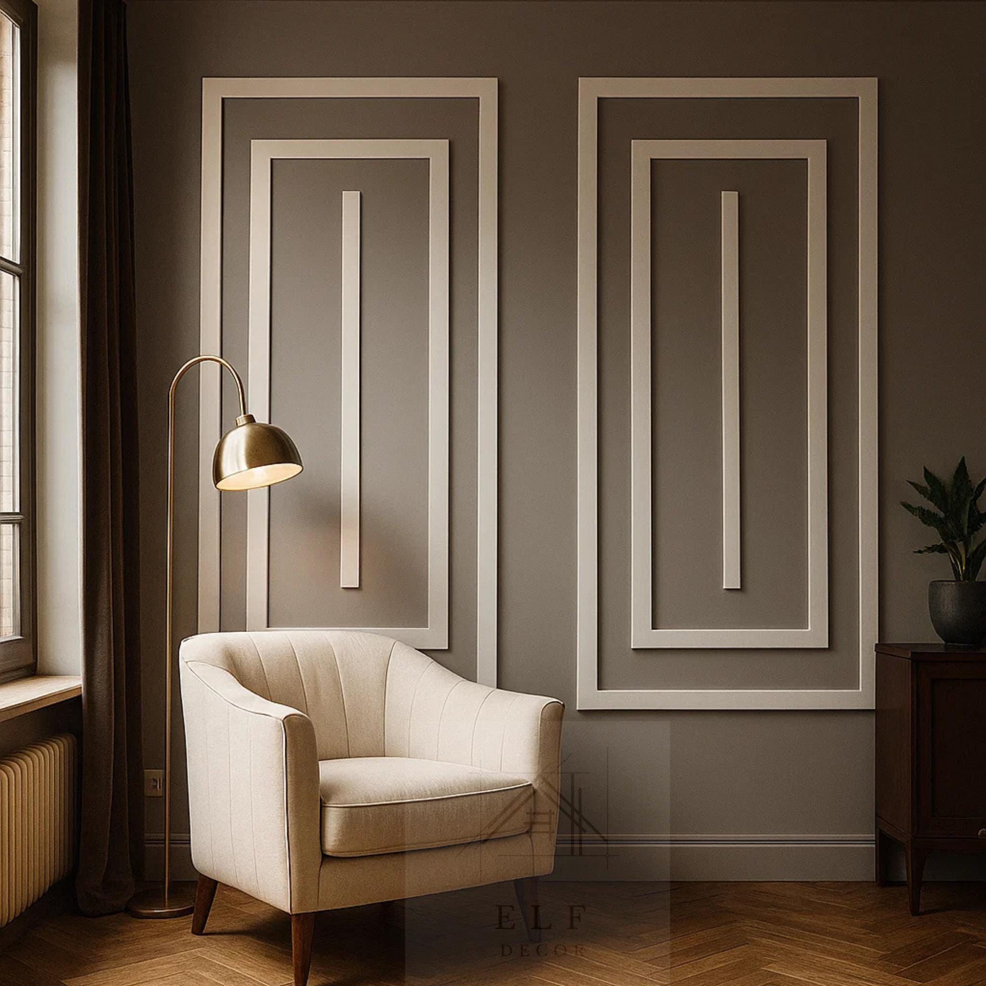 Pre-cut Primed Wall Molding Kit: Easy Install Wainscoting & Paneling - Etsy