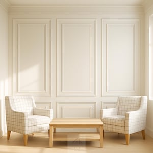 Luxury Wall Paneling Kit: Modern Wainscoting, Moisture Resistant Polystyrene