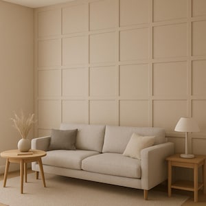 DIY Wall Molding Kit, Pre-Cut Wall Molding Set, Easy Install Wall Moulding Package, Modern Wall Paneling, Wainscoting Panel, Accent Wall Kit