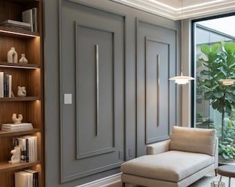 Pre-Cut Primed Wall Molding Kit: Easy Install Wainscoting & Paneling