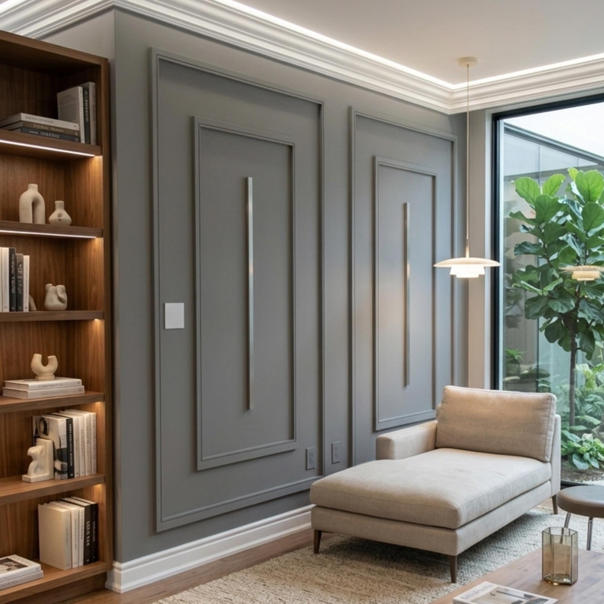 Pre-cut Primed Wall Molding Kit: Easy Install Wainscoting & Paneling - Etsy