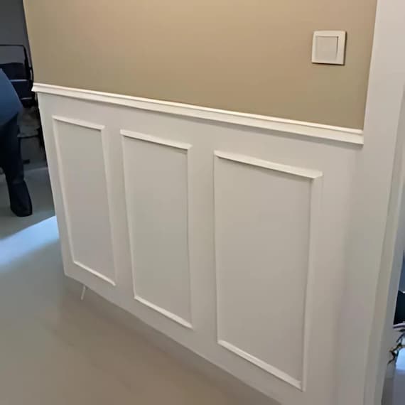 Pre-Cut Peel and Stick Wall Trim Molding Kit: Easy DIY Paneling