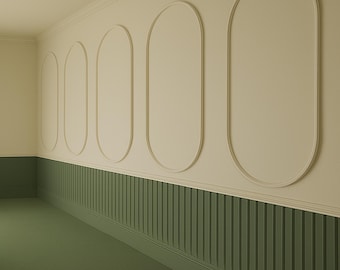 MDF Wall Frame Kit: Modern DIY Wall Molding, CNC Cut, Minimalist Decor