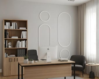 MDF Wall Panel Kit | Modern Minimalist Decorative Frame Set (CNC-Cut)