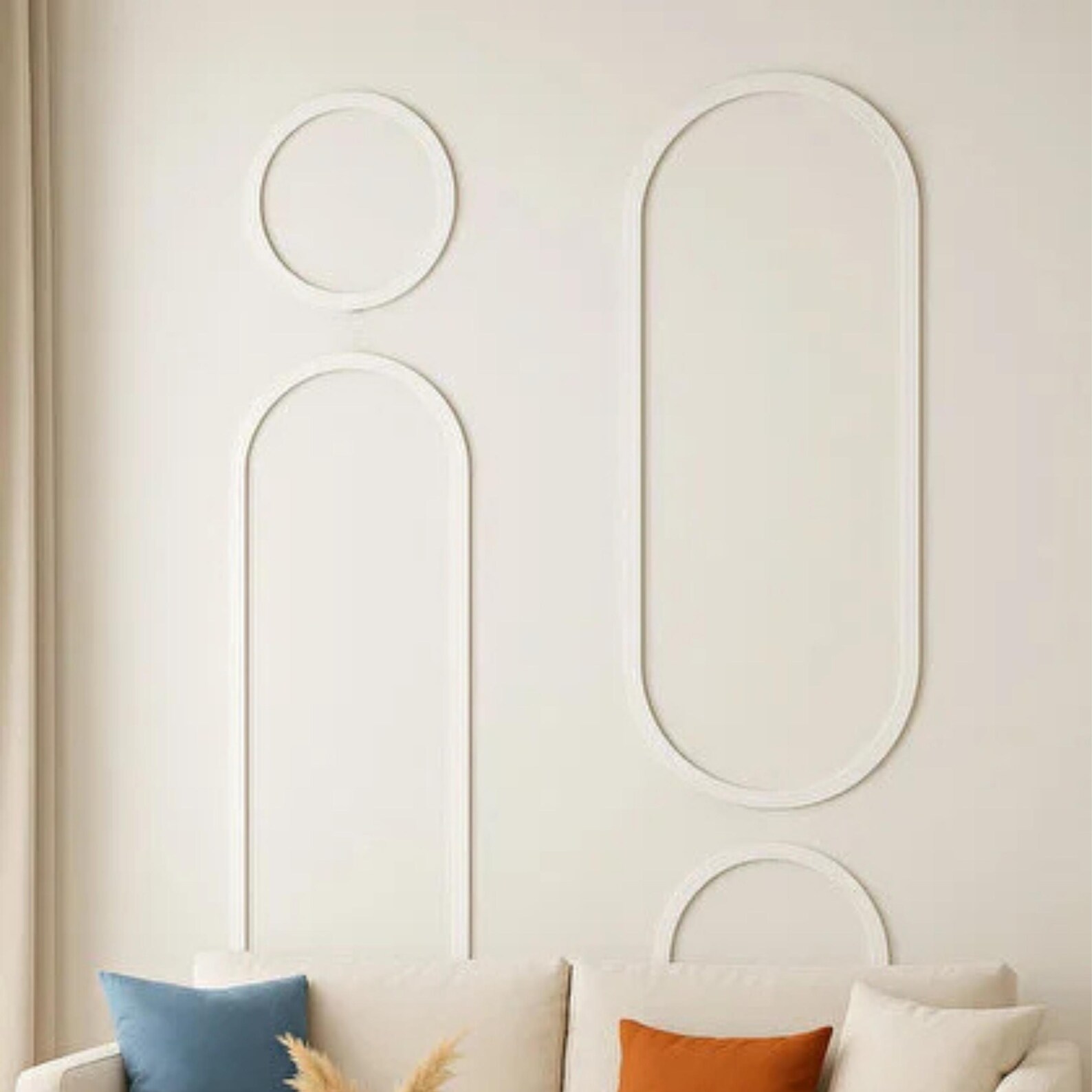 MDF Wall Panel Kit | Modern Minimalist Decorative Frame Set (cnc-cut ...