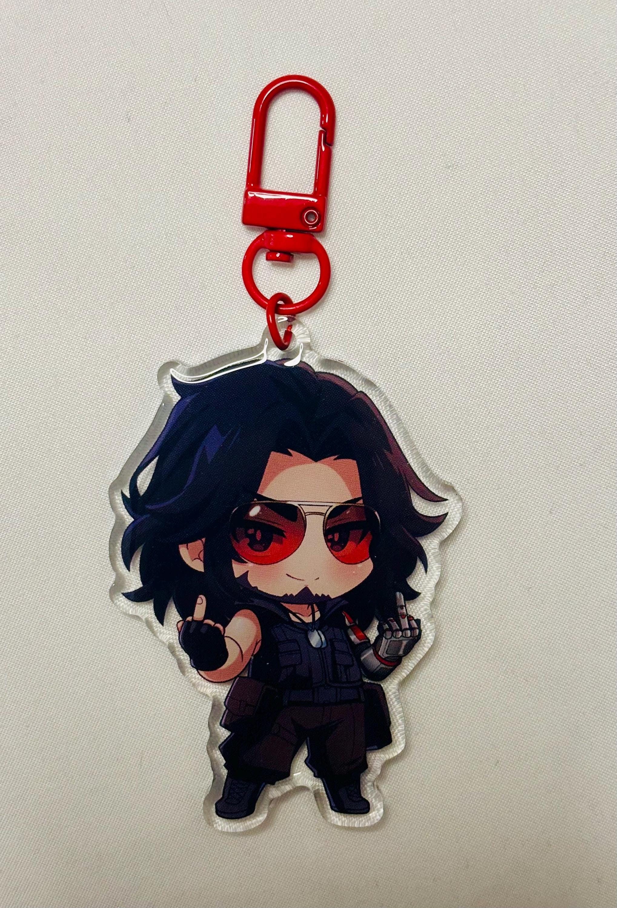 Cyberpunk 2077 Johnny Silverhand Chibi Keychain - Gaming - Etsy