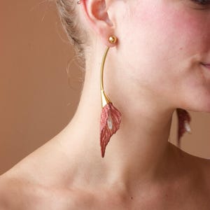 Statement Ohrringe -CALLA LILY- Große ausgefallene vintage Ohrhänger aus Spitze