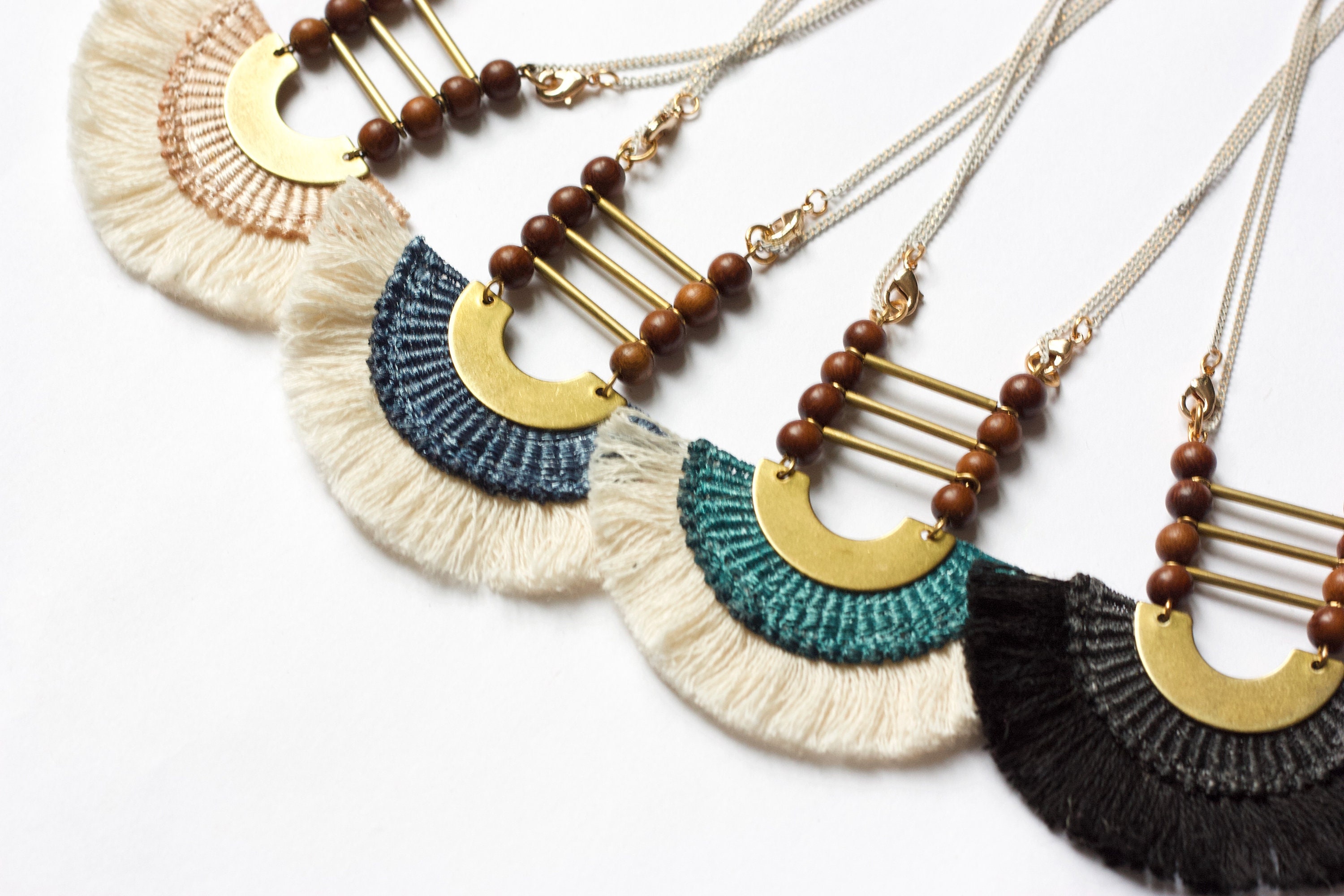 Fringe Statement Necklace NUBIAN DESERT 
