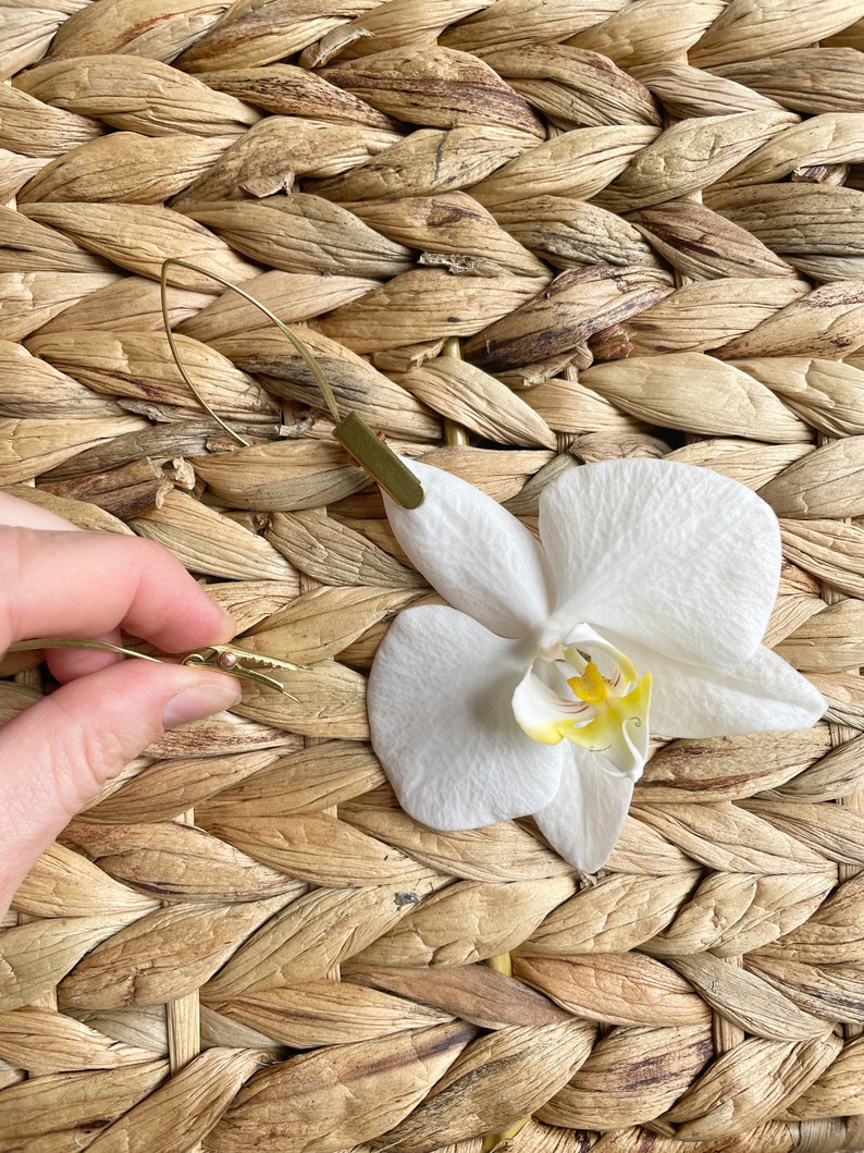 Sustainable statement earrings NATURAL SPECIMEN unusual ethical jewelry wearable nature hack floral seashell air plant botanical flowers image 10