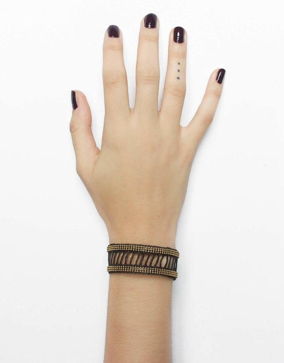 Black best sale fabric bracelet