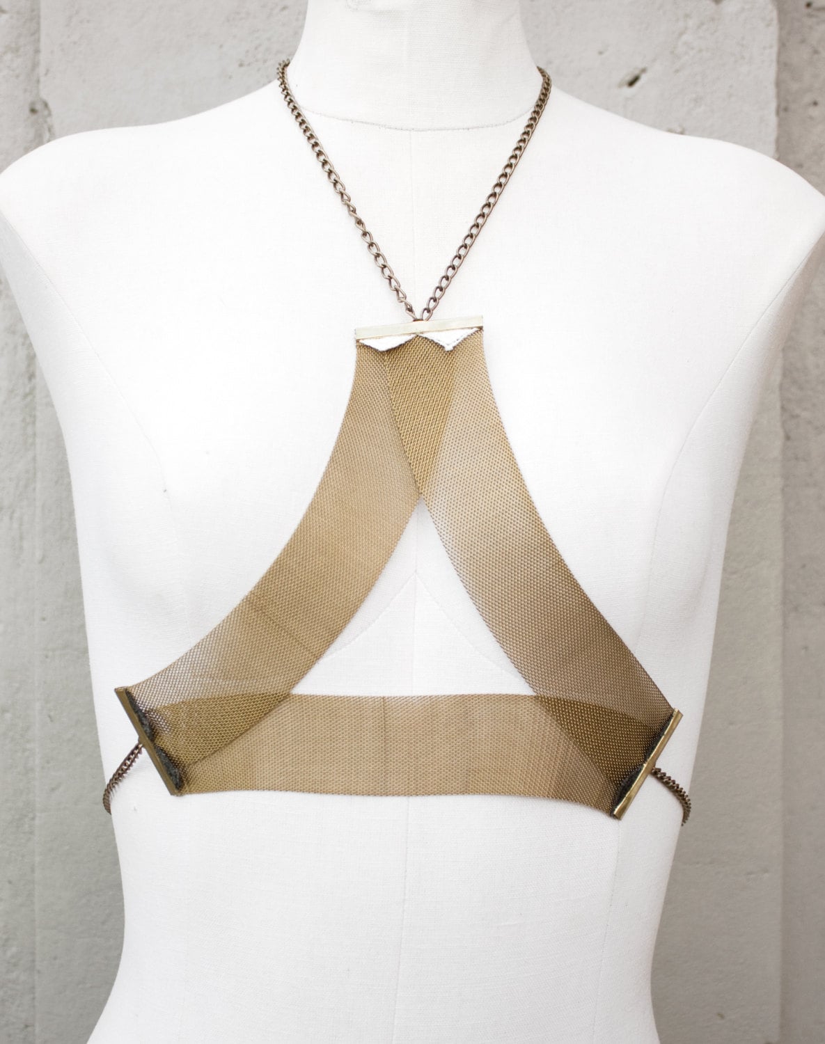 Body Harness Jewelry TRIGONOMETRY Black White Lace Mesh Etsy