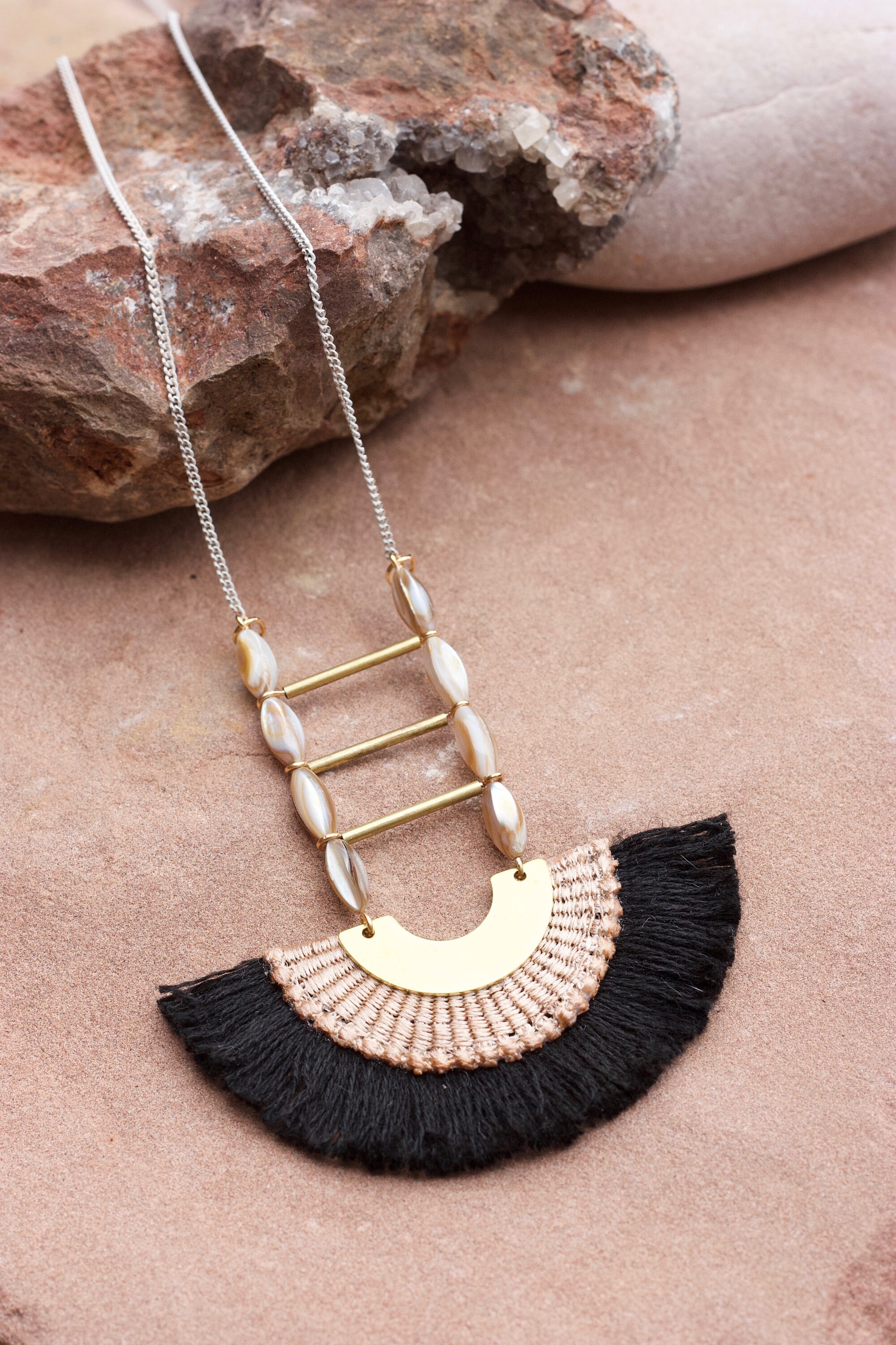 Mother of Pearl Statement Necklace 