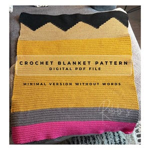 Pencil Crochet Blanket Pattern | Teacher Gift Graph SC HDC (PDF)
