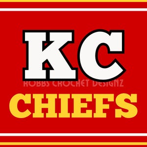 Kansas City Chiefs Crochet Blanket PATTERN (SC)