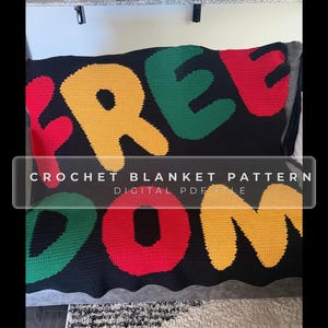 Freedom Crochet Throw Pattern | Afrocentric Colors (Digital Download)