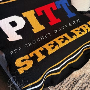 Football Crochet Blanket PATTERN (SC) | All Sizes Included | PDF Digital Download