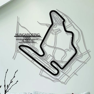 Hungaroring Metal Wall Art l Metal Decor Wall Art l Home Decor l Race Track Desing | Metal Race Tracks | Sim Racing