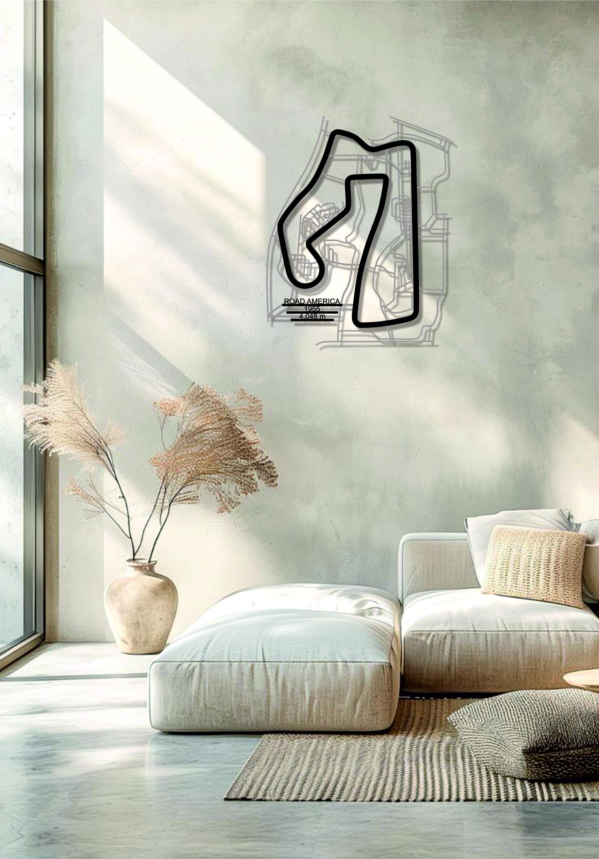 Road America Metal Wall Art L Metal Decor Wall Art L Home Decor L