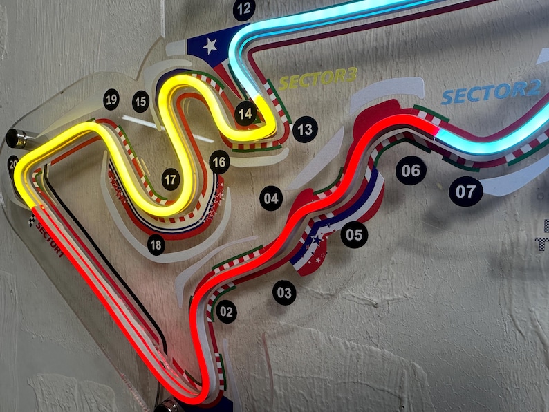 America COTA Circuit Neon Racerbana | F1-formel | Design av racerbanor | Simracing bild 5