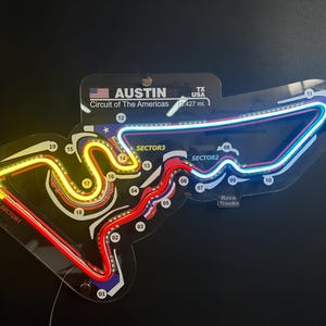 America COTA Circuit Neon Racerbana | F1-formel | Design av racerbanor | Simracing WHİTE