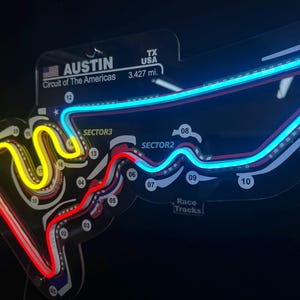 America COTA Circuit Neon Racerbana | F1-formel | Design av racerbanor | Simracing bild 11