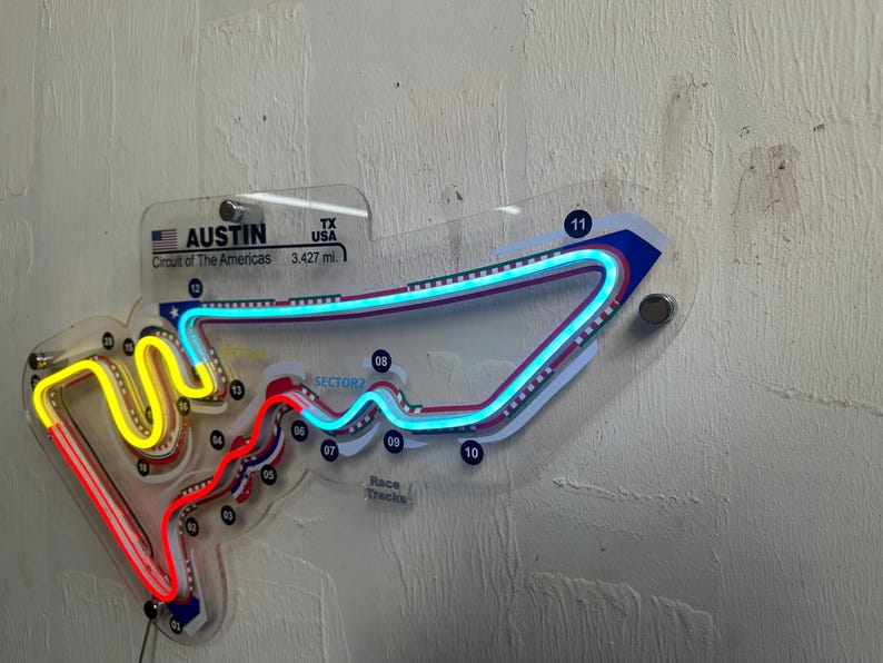 America COTA Circuit Neon Racerbana | F1-formel | Design av racerbanor | Simracing bild 3