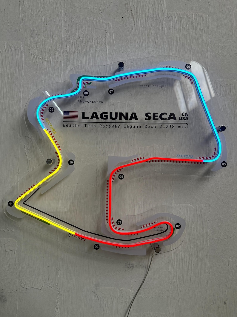 Laguna Seca Raceway Neon Race Track | Neon Race Track | F1 Formula ...
