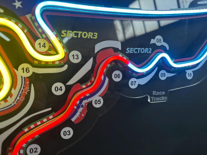 America COTA Circuit Neon Racerbana | F1-formel | Design av racerbanor | Simracing bild 10